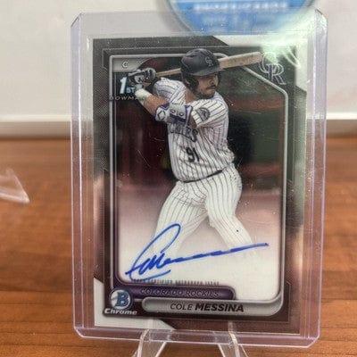 Cheap Sneaks Footwear/Sports Cards Cole Messina 2024 Bowman Chrome Draft Auto #CPA-CME  Rockies