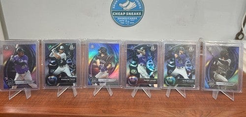 Cheap Sneaks Footwear/Sports Cards Colorado Rockies 2022/23 Bowman Platinum Lot Jones RC, Tovar RC, Monte