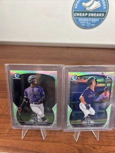 Cheap Sneaks Footwear/Sports Cards Colorado Rockies 2023 Bowman Chrome Lunar Glow/Bowman Draft Refractor
