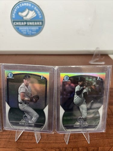 Cheap Sneaks Footwear/Sports Cards Colorado Rockies 2023 Bowman Chrome Lunar Glow/Bowman Draft Refractor