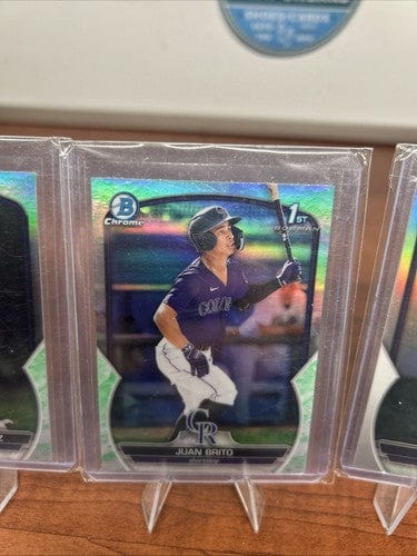 Cheap Sneaks Footwear/Sports Cards Colorado Rockies 2023 Bowman Chrome Lunar Glow/Bowman Draft Refractor