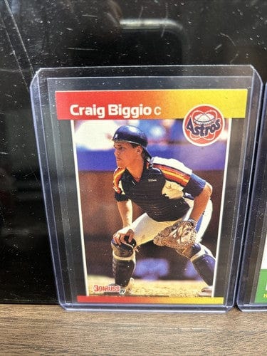 Cheap Sneaks Footwear/Sports Cards Craig Biggio RC Lot (3) Houston Astros 1989 Donruss RC, 90 Score, 22 A