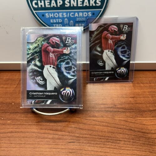 Cheap Sneaks Footwear/Sports Cards Cristhian Vaquero 2023 Bowman Platinum Prospects Ice Foil + Base Paral