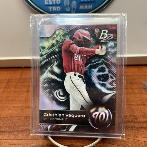 Cheap Sneaks Footwear/Sports Cards Cristhian Vaquero 2023 Bowman Platinum Prospects Ice Foil + Base Paral