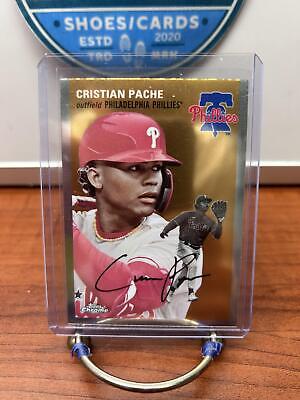 Cheap Sneaks Footwear/Sports Cards Cristian Pache 2023 Topps Chrome Platinum Anniversary #385 Philadelphi