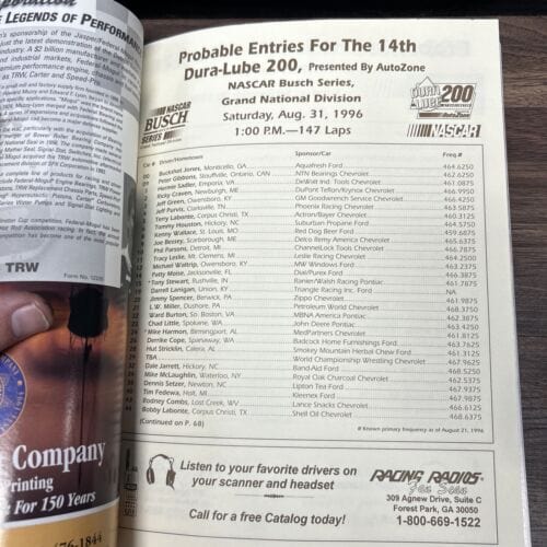 Cheap Sneaks Footwear/Sports Cards Darlington Southern 500 Sept. 1996 Souvenir NASCAR Race Program Jeff G