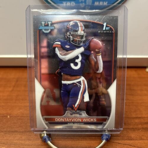 Cheap Sneaks Footwear/Sports Cards Dontayvion Wicks 2022 Bowman University Chrome #96 Virginia {0223
