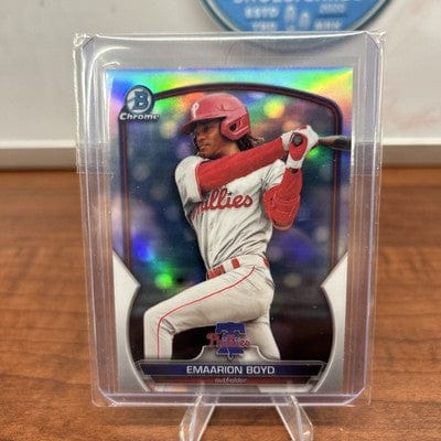 Cheap Sneaks Footwear/Sports Cards Emaarion Boyd 2023 Bowman Draft Chrome Refractor #BDC-43 Phillies