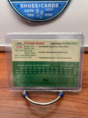 Cheap Sneaks Footwear/Sports Cards Esteban Quiroz RC 2023 Topps Chrome Platinum Anniversary #176 Phillies