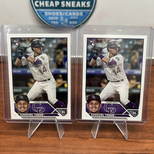 Cheap Sneaks Footwear/Sports Cards Ezequiel Tovar RC 2023 Topps Series 2 #651 Colorado Rockies + Bonus Ca