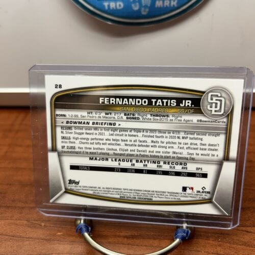 Cheap Sneaks Footwear/Sports Cards Fernando Tatis Jr. 2023 Bowman Chrome Baseball Card  #28 San Diego Pad