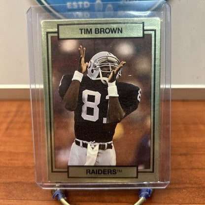 Cheap Sneaks Footwear/Sports Cards Football Card 1990 Action Packed Tim Brown #124 FOOTBALL Los Angeles Raiders HOF