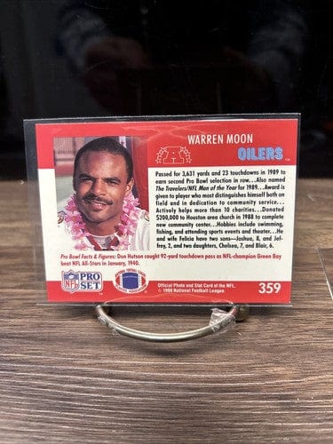 Cheap Sneaks Footwear/Sports Cards Football Card 1990 Pro Set Football Card #359 Warren Moon Pro Bowl NFL American QB O