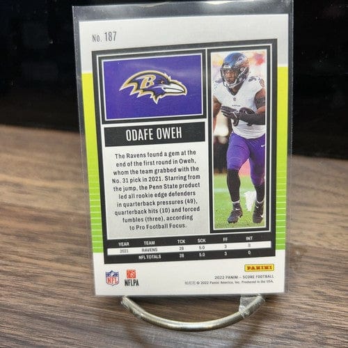 Cheap Sneaks Footwear/Sports Cards Football Card 2022 Panini Score - #187 Odafe Oweh Baltimore Ravens