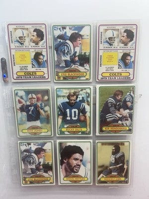 Cheap Sneaks Footwear/Sports Cards Football Card Baltimore/Indianapolis  Colts Lot (9) 1981 Topps Football Bert Jones