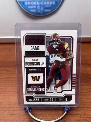 Cheap Sneaks Footwear/Sports Cards Football Card Brian Robinson Jr. 2023 Panini Contenders Game Ticket Red #98 Commande