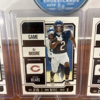 Cheap Sneaks Footwear/Sports Cards Football Card DJ Moore 2023 Panini Contenders Season Ticket#18  Gold, Red Parallel +