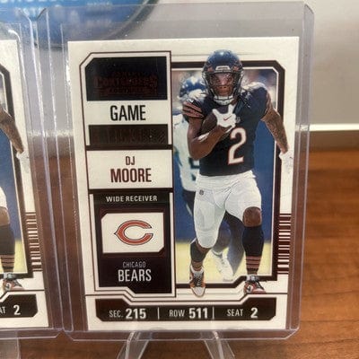 Cheap Sneaks Footwear/Sports Cards Football Card DJ Moore 2023 Panini Contenders Season Ticket#18  Gold, Red Parallel +