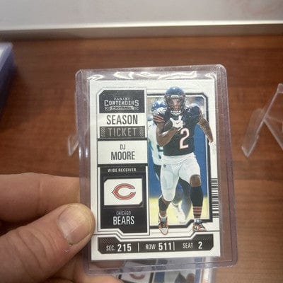 Cheap Sneaks Footwear/Sports Cards Football Card DJ Moore 2023 Panini Contenders Season Ticket#18  Gold, Red Parallel +