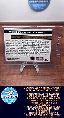 Cheap Sneaks Footwear/Sports Cards Football Card Jackson's Career in Jeopardy 1991 Pro Set #346 Los Angeles Raiders