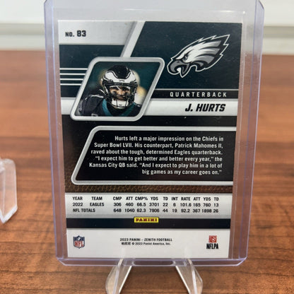 Cheap Sneaks Footwear/Sports Cards Football Card Jalen Hurts 2023 Panini Zenith - Red Zone #83 Philadelphia Eagles