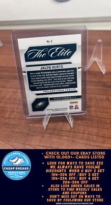 Cheap Sneaks Footwear/Sports Cards Football Card Jalen Hurts 2024 Donruss Elite The Elite Green #2 Philadelphia Eagles