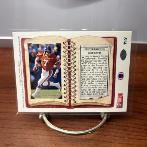 Cheap Sneaks Footwear/Sports Cards Football Card John Elway HOF Lot (4) 1992 Upper Deck,92 Pacific,91+92 Wild Card Denv