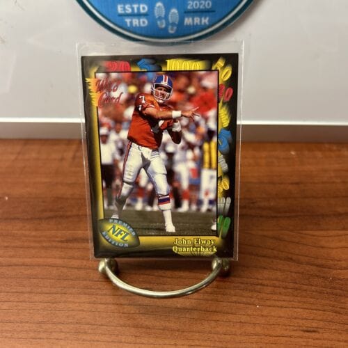 Cheap Sneaks Footwear/Sports Cards Football Card John Elway HOF Lot (4) 1992 Upper Deck,92 Pacific,91+92 Wild Card Denv