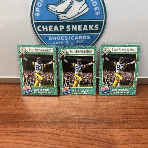 Cheap Sneaks Footwear/Sports Cards Football Card Lot(3) 1990 Sports Illustrated for Kids LA Rams WILLIE (FLIPPER) ANDER