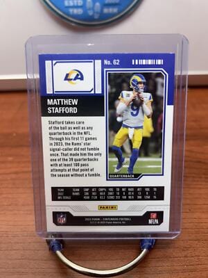 Cheap Sneaks Footwear/Sports Cards Football Card Matthew Stafford 2023 Panini Contenders Season Ticket #62  Rams