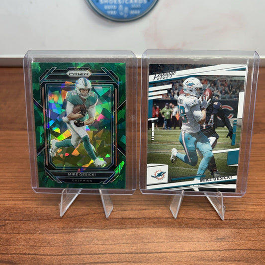 Cheap Sneaks Footwear/Sports Cards Football Card Mike Gesicki 2022 Panini Prizm #182 Green Ice Prizm Color Match Dolphi