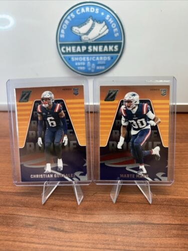 Cheap Sneaks Footwear/Sports Cards Football Card New England Patriots Rookie Lot (2) 2023 Zenith Marte Mapu, Christian