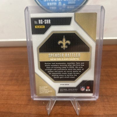 Cheap Sneaks Footwear/Sports Cards Football Card Spencer Rattler RC 2024 Panini Prizm Rookie Gear Neon Green Pulsar Pri