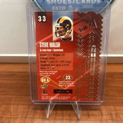 Cheap Sneaks Footwear/Sports Cards Football Card Steve Walsh 1996 Topps Laser Football Card  #33 St Louis Rams