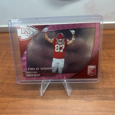 Cheap Sneaks Footwear/Sports Cards Football Card Travis Kelce 2024 Panini Donruss Elite FIELD VISION PINK SP #5 CHIEFS