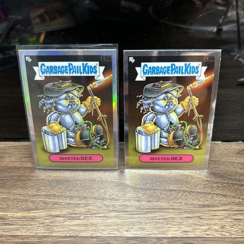 Cheap Sneaks Footwear/Sports Cards Garbage Pail Card 2022 GARBAGE PAIL KIDS  CHROME SERIES 5 RIVETED REX 216a Refractoror+