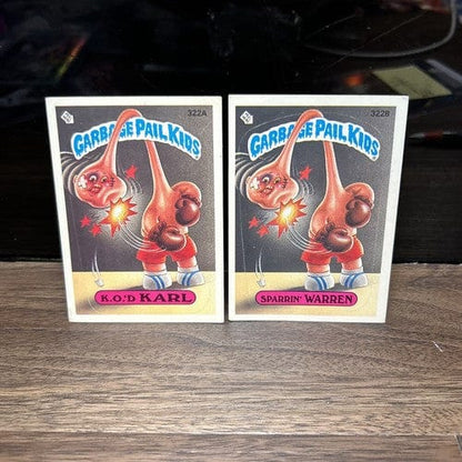 Cheap Sneaks Footwear/Sports Cards Garbage Pail Card Garbage Pail Kids 1987 K.O.'D Karl #322a and Sparrin Warren #322b Topp