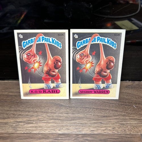 Cheap Sneaks Footwear/Sports Cards Garbage Pail Card Garbage Pail Kids 1987 K.O.'D Karl #322a and Sparrin Warren #322b Topp