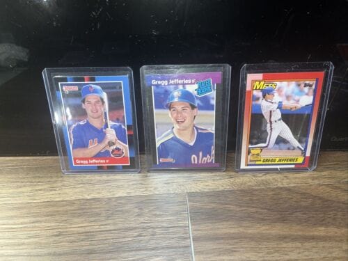 Cheap Sneaks Footwear/Sports Cards Gregg Jefferies Rookie 3 Card Lot 88 89 Donruss Rated RookiTopps All S