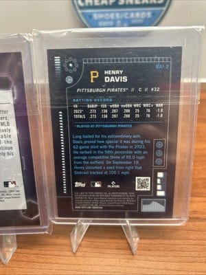 Cheap Sneaks Footwear/Sports Cards Henry Davis (RC) Lot (2) 2024 Bowman BAI-2, 2022 Bowman Platinum PE-23