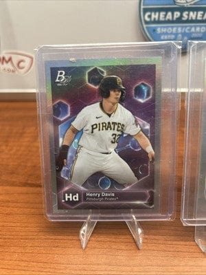 Cheap Sneaks Footwear/Sports Cards Henry Davis (RC) Lot (2) 2024 Bowman BAI-2, 2022 Bowman Platinum PE-23