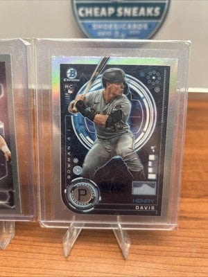 Cheap Sneaks Footwear/Sports Cards Henry Davis (RC) Lot (2) 2024 Bowman BAI-2, 2022 Bowman Platinum PE-23