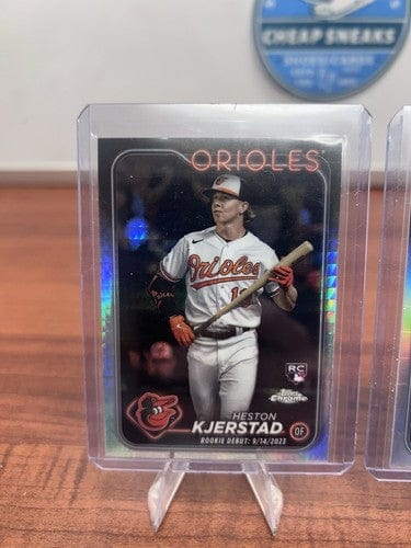 Cheap Sneaks Footwear/Sports Cards Heston Kjerstad (RC) 2024 Topps Chrome Update Prism, Silver Refractor