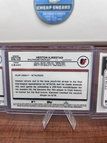 Cheap Sneaks Footwear/Sports Cards Heston Kjerstad (RC) 2024 Topps Chrome Update Prism, Silver Refractor