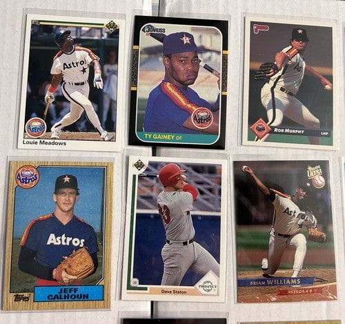Cheap Sneaks Footwear/Sports Cards Houston Astros 24 Card Lot Late Mostly 80’s Early 90’s But On Up T