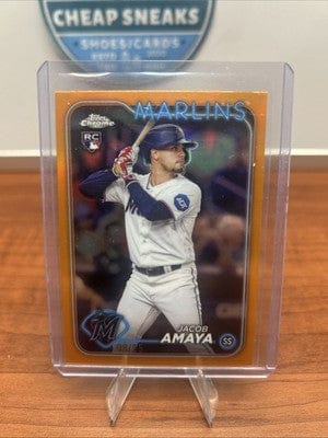 Cheap Sneaks Footwear/Sports Cards JACOB AMAYA (RC) 2024 Topps Chrome Orange Refractor Rookie Card#92 Mar