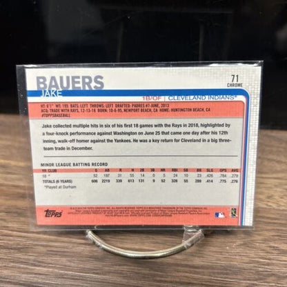 Cheap Sneaks Footwear/Sports Cards Jake Bauers 2019 Topps Chrome RC Rookie Baseball Card #71
