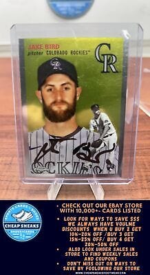 Cheap Sneaks Footwear/Sports Cards Jake Bird RC 2023 Topps Chrome Platinum Anniversary #114 Colorado Rock