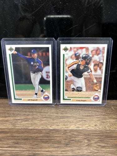 Cheap Sneaks Footwear/Sports Cards Jeff Bagwell RC   Craig Biggio 1991 Upper Deck Lot(2) Houston Astros