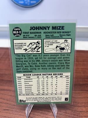 Cheap Sneaks Footwear/Sports Cards Johnny Mize 2023 Topps Pro Debut MiLB Legends #MILB-12 Rochester Red W